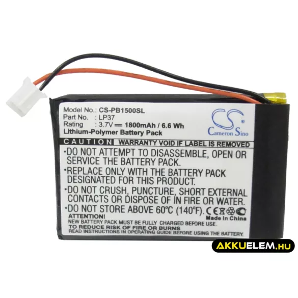 Utángyártott Pure digitális rádió Li-Polymer akkumulátor 3.7V 1800mAh LP37 - CameronSino