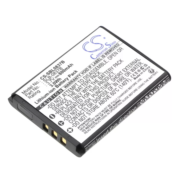 Utángyártott Samsung Kamera Li-ion akkumulátor 3.7V 800mAh SLB-0837B, SLB-0837(B) - CameronSino