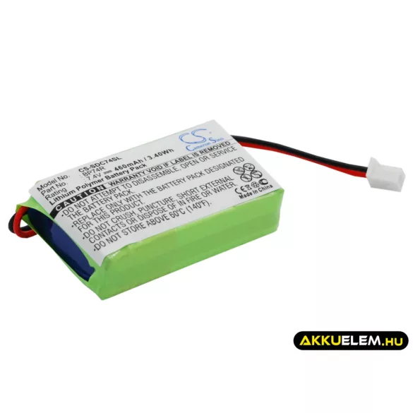 Utángyártott Dogtra Kutyanyakörv Li-Polymer akkumulátor 7.4V 460mAh BP74R - CameronSino