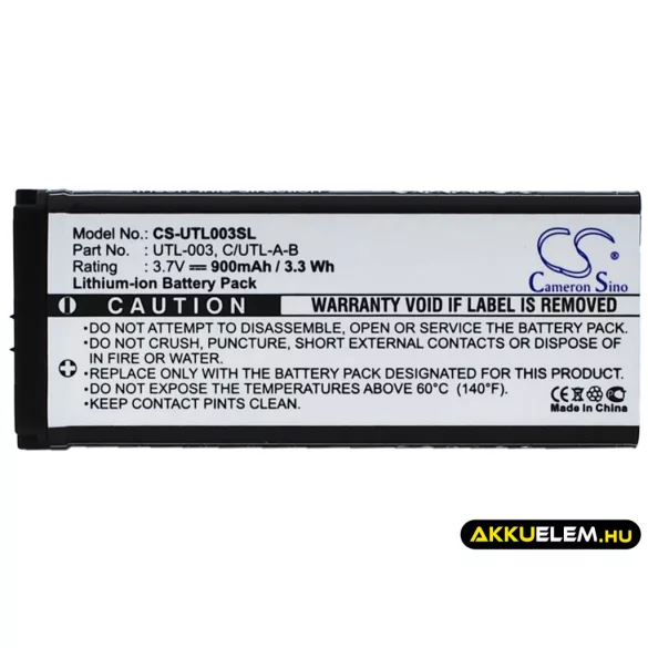 Utángyártott Nintendo Játékkonzol Li-ion akkumulátor 3.7V 900mAh UTL-003, C/UTL-A-BP - CameronSino