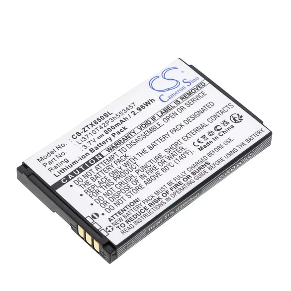 Utángyártott ZTE mobil Li-ion akkumulátor 3.7V 800mAh Li3710T42P3h553457, li3714T42P3h-653457 - CameronSino