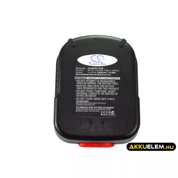 Utángyártott Firestorm szerszámgép Ni-MH akkumulátor 12V 1500mAh FS120B, FSB12 - CameronSino
