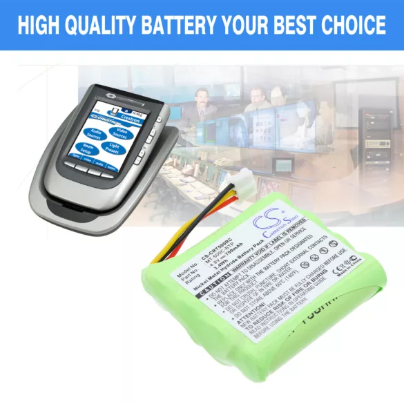 Utángyártott Crestron Távirányító Ni-MH akkumulátor 4.8V 700mAh MT-500C-BTP - CameronSino