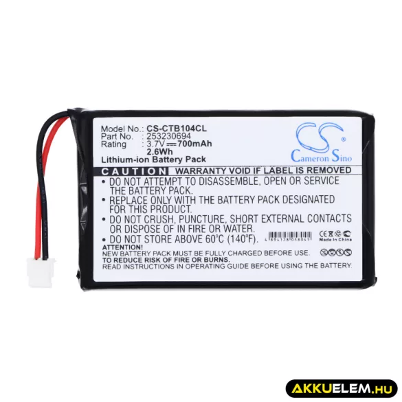 Utángyártott Telstra Vezeték nélküli telefon Li-ion akkumulátor 3.7V 700mAh LP043048AH, 253230694 - CameronSino