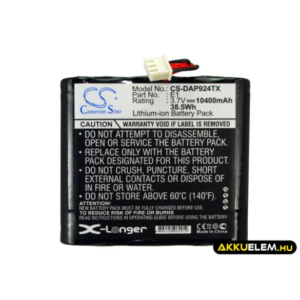 Utángyártott Pure digitális rádió Li-ion akkumulátor 3.7V 10400mAh E1 - CameronSino