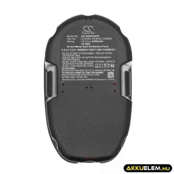 Utángyártott DeWalt szerszámgép Ni-MH akkumulátor 18V 3000mAh DC9096, DE9039 - CameronSino