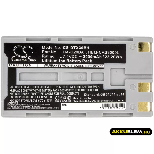 Utángyártott Hioki Vonalkód szkenner Li-ion akkumulátor 7.4V 3000mAh Z1007 - CameronSino