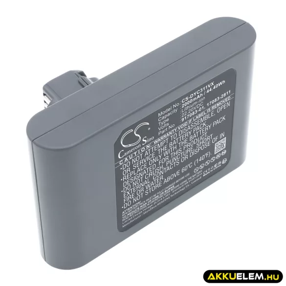 Utángyártott Dyson porszívó Li-ion akkumulátor 22.2V 2000mAh 17083-2811, 18172-01-04 - CameronSino