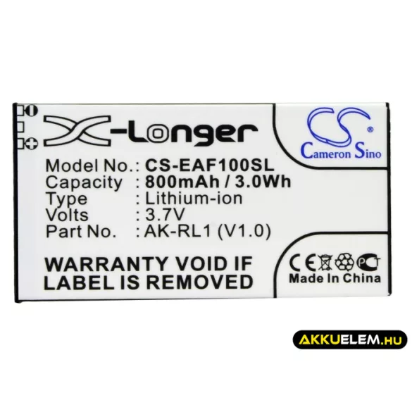 Utángyártott Emporia mobil Li-ion akkumulátor 3.7V 800mAh AK-RL1, AK-RL1 (V1.0) - CameronSino