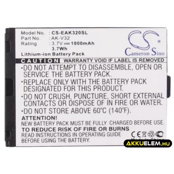 Utángyártott Emporia mobil Li-ion akkumulátor 3.7V 1000mAh AK-V32 - CameronSino