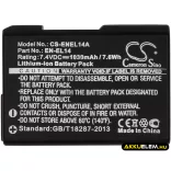 Utángyártott NiKon Kamera Li-ion akkumulátor 7.4V 1030mAh EN-EL14, EN-EL4 - CameronSino