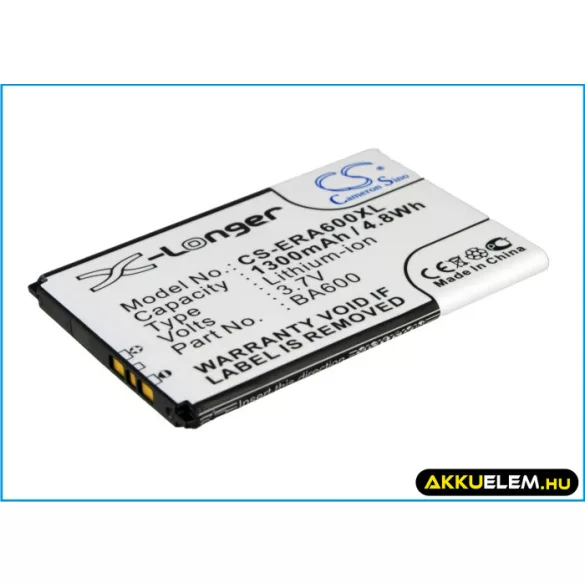 Utángyártott Sony Ericsson mobil Li-ion akkumulátor 3.7V 1300mAh BA600 - CameronSino