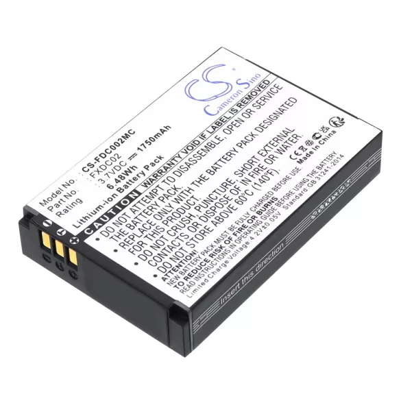 Utángyártott Drift Kamera Li-ion akkumulátor 3.7V 1750mAh FXDC02, 72-011-00 - CameronSino
