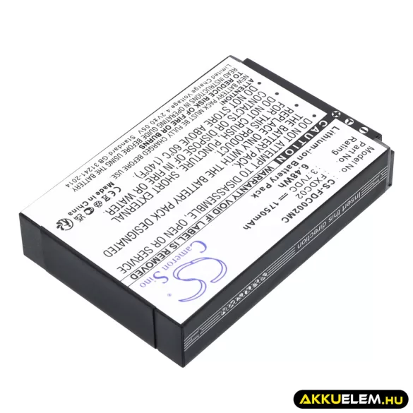 Utángyártott Drift Kamera Li-ion akkumulátor 3.7V 1750mAh FXDC02, 72-011-00 - CameronSino