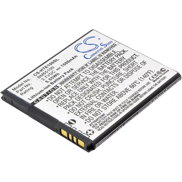 Utángyártott HTC mobil Li-ion akkumulátor 3.7V 1500mAh BM65100, 35H00215-00M - CameronSino