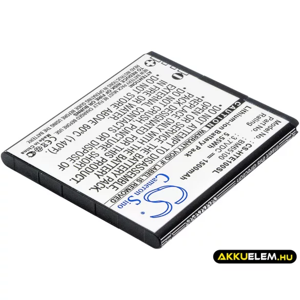 Utángyártott HTC mobil Li-ion akkumulátor 3.7V 1500mAh BM65100, 35H00215-00M - CameronSino