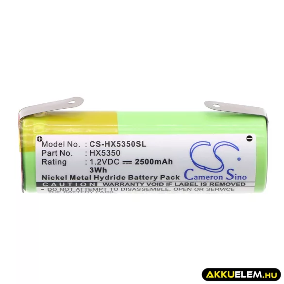 Utángyártott Philips Fogkefe Ni-MH akkumulátor 1.2V 2500mAh - CameronSino