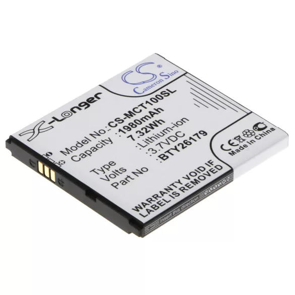 Utángyártott Mobistel mobil Li-ion akkumulátor 3.7V 1980mAh BTY26179, BTY26179MOBISTEL/STD - CameronSino