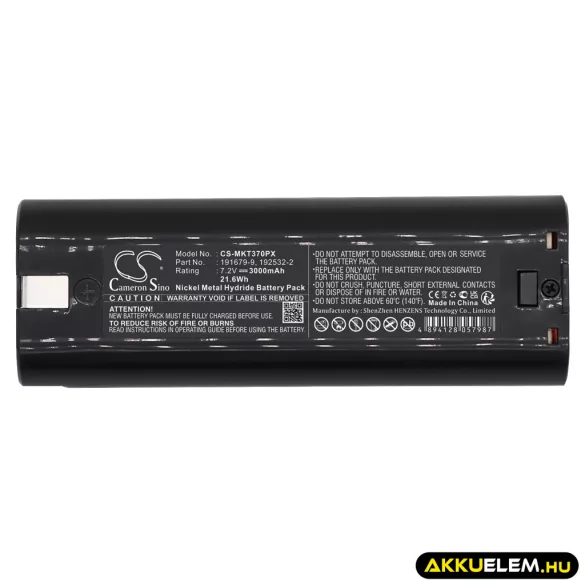 Utángyártott Makita szerszámgép Ni-MH akkumulátor 7.2V 3000mAh 191679-9, 192532-2 - CameronSino