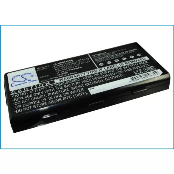 Utángyártott MSI laptop Li-ion akkumulátor 11.1V 4400mAh BTY-L74, BTY-L75 - CameronSino