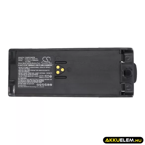 Utángyártott Motorola adó-vevő rádió Ni-MH akkumulátor 7.5V 2500mAh NTN7143, NTN7143CR - CameronSino