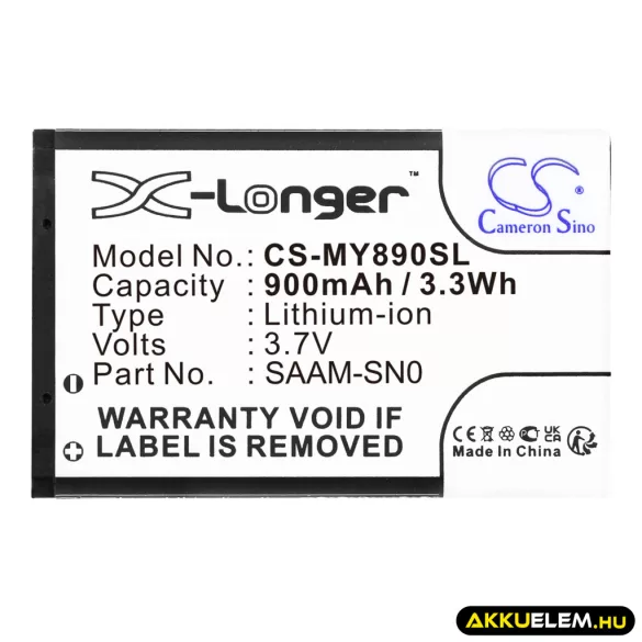 Utángyártott ZiO mobil Li-ion akkumulátor 3.7V 900mAh - CameronSino