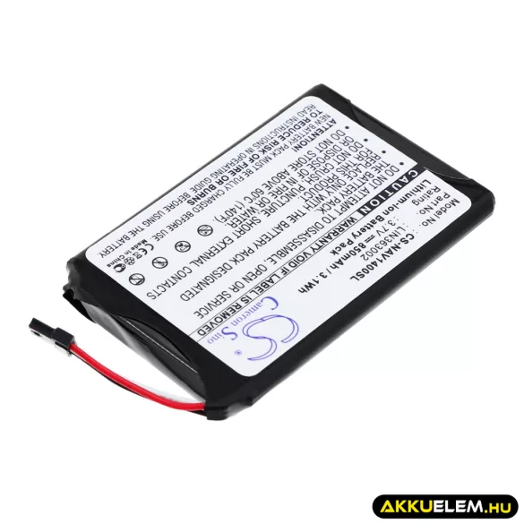 Utángyártott Navigon GPS Li-ion akkumulátor 3.7V 850mAh LIN363002 - CameronSino