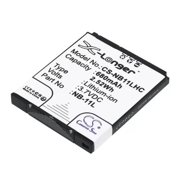 Utángyártott Canon Kamera Li-ion akkumulátor 3.7V 680mAh NB-11L, NB-11LH - CameronSino