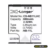 Utángyártott Canon Kamera Li-ion akkumulátor 3.7V 680mAh NB-11L, NB-11LH - CameronSino