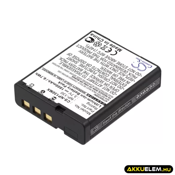 Utángyártott Casio Kamera Li-ion akkumulátor 3.7V 1800mAh NP-130, NP-130A - CameronSino
