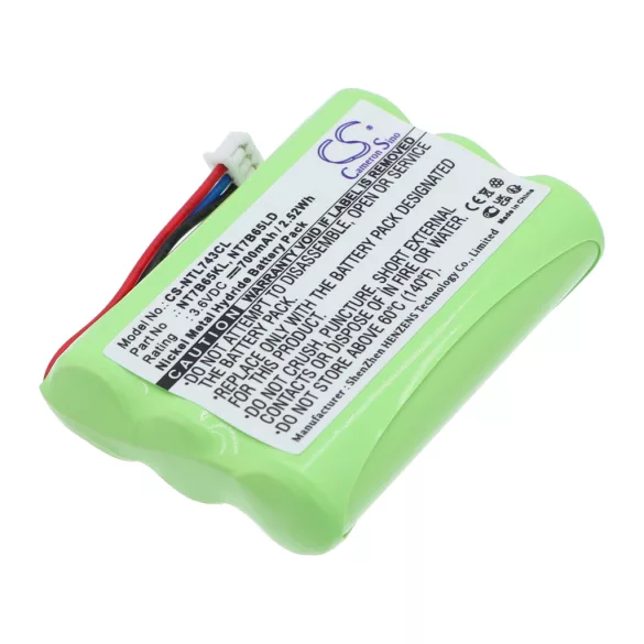 Utángyártott Polycom Vezeték nélküli telefon Ni-MH akkumulátor 3.6V 700mAh NT7B65KL, NT7B65LD - CameronSino