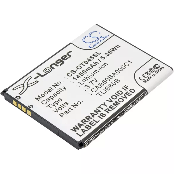Utángyártott TCL mobil Li-ion akkumulátor 3.7V 1450mAh - CameronSino