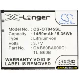 Utángyártott TCL mobil Li-ion akkumulátor 3.7V 1450mAh - CameronSino
