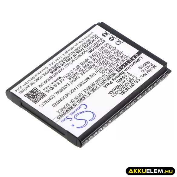 Utángyártott MTC mobil Li-ion akkumulátor 3.7V 700mAh - CameronSino