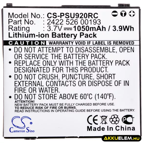 Utángyártott Philips Távirányító Li-ion akkumulátor 3.7V 1050mAh 242252600193 - CameronSino