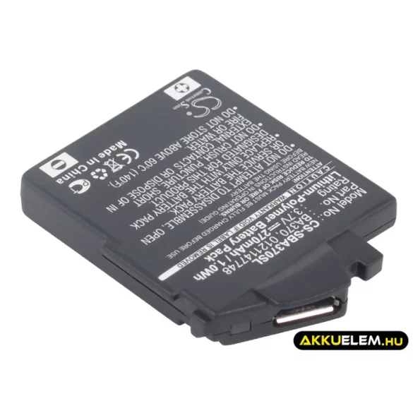 Utángyártott Sennheiser Vezeték nélküli fejhallgató Li-Polymer akkumulátor 3.7V 270mAh 121147748, BA 370 PX - CameronSino