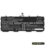 Utángyártott Samsung Tablet Li-Polymer akkumulátor 3.7V 6000mAh SP3676B1A, SP3676B1A(1S2P) - CameronSino