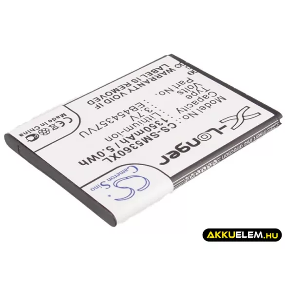 Utángyártott Samsung mobil Li-ion akkumulátor 3.7V 1350mAh EB454357VU, EB454357VA - CameronSino