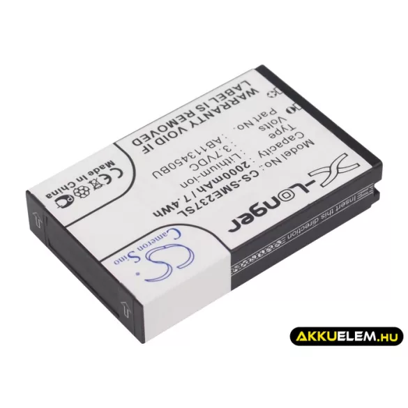 Utángyártott Samsung mobil Li-ion akkumulátor 3.7V 2000mAh AB113450BU, AB113450BUCSTD - CameronSino