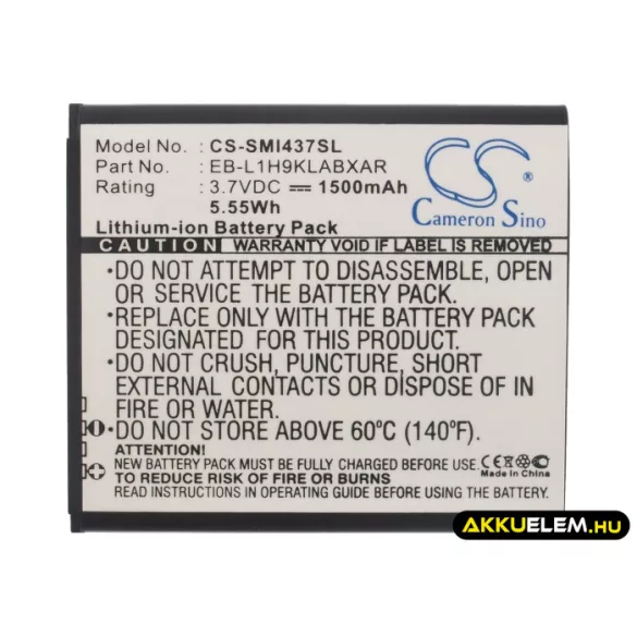Utángyártott AT&T mobil Li-ion akkumulátor 3.7V 1500mAh EB-L1H9KLU, EB-L1H9KLA - CameronSino
