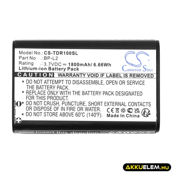 Utángyártott Tascam hangrögzítő Li-ion akkumulátor 3.7V 1800mAh BP-L2 - CameronSino