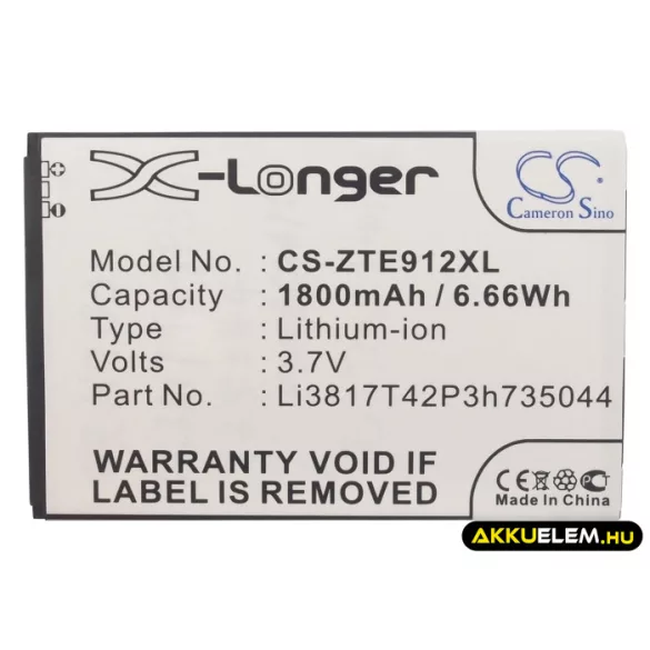 Utángyártott MetroPCS mobil Li-ion akkumulátor 3.7V 1800mAh - CameronSino