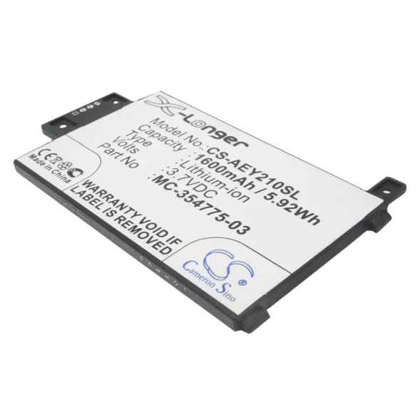 Utángyártott Amazon E-könyv Li-ion akkumulátor 3.7V 1600mAh S2011-003-A, MC-354775-03 - CameronSino