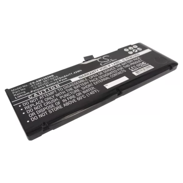 Utángyártott Apple laptop Li-Polymer akkumulátor 10.95V 7070mAh 020-7134-01, 661-5844 - CameronSino