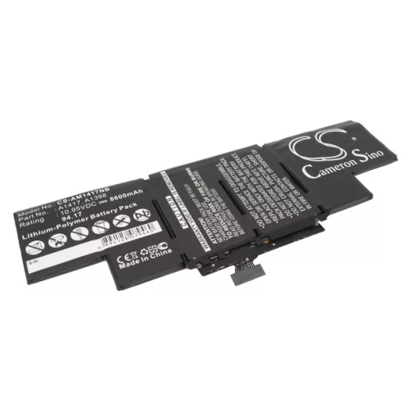 Utángyártott Apple laptop Li-Polymer akkumulátor 10.95V 8600mAh A1417, A1398 - CameronSino