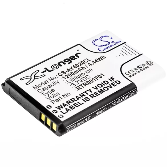 Utángyártott Audioline mobil Li-ion akkumulátor 3.7V 1200mAh MT1000 - CameronSino
