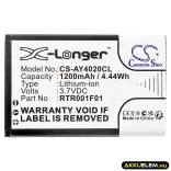 Utángyártott Audioline mobil Li-ion akkumulátor 3.7V 1200mAh MT1000 - CameronSino