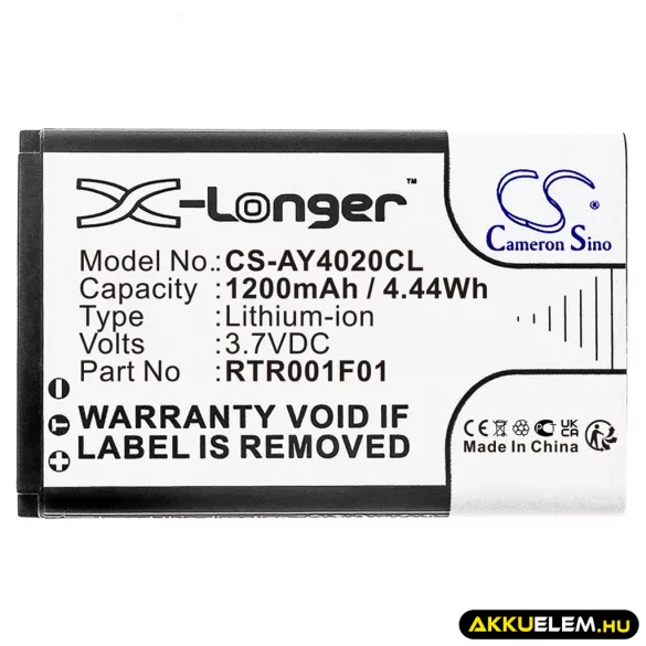 Utángyártott Audioline mobil Li-ion akkumulátor 3.7V 1200mAh MT1000 - CameronSino