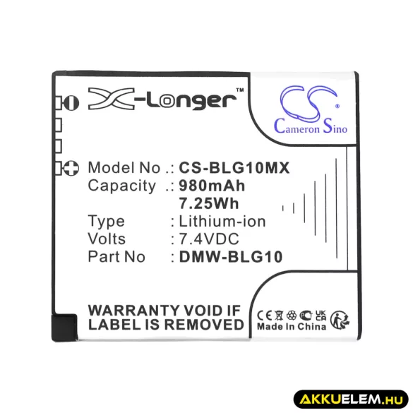 Utángyártott Leica Kamera Li-ion akkumulátor 7.4V 980mAh BP-DC15 - CameronSino