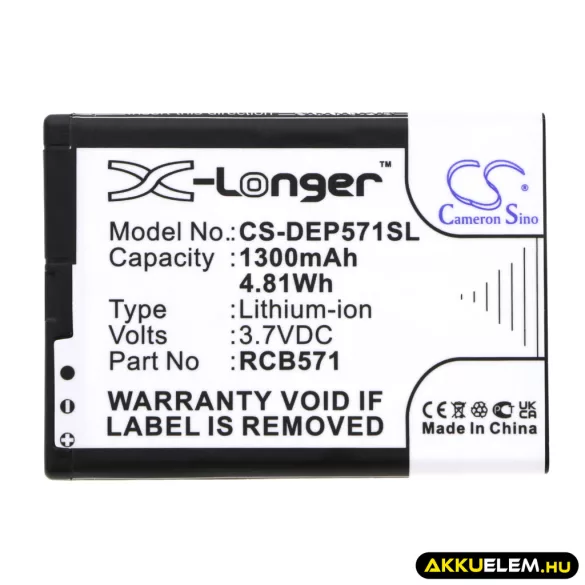 Utángyártott CPA mobil Li-ion akkumulátor 3.7V 1300mAh - CameronSino